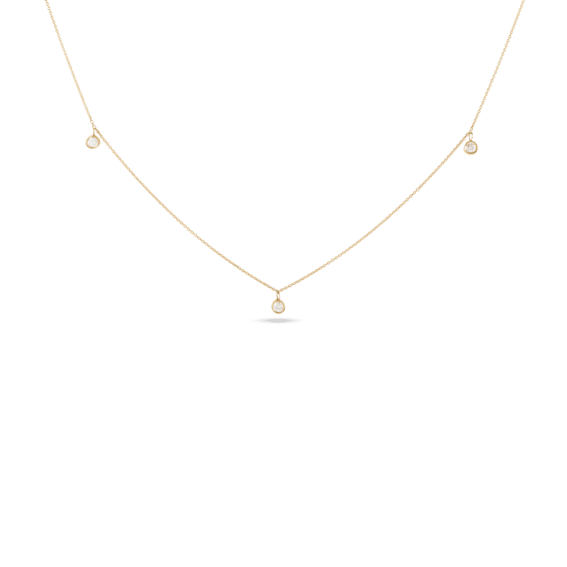 Three Diamond Choker Necklace