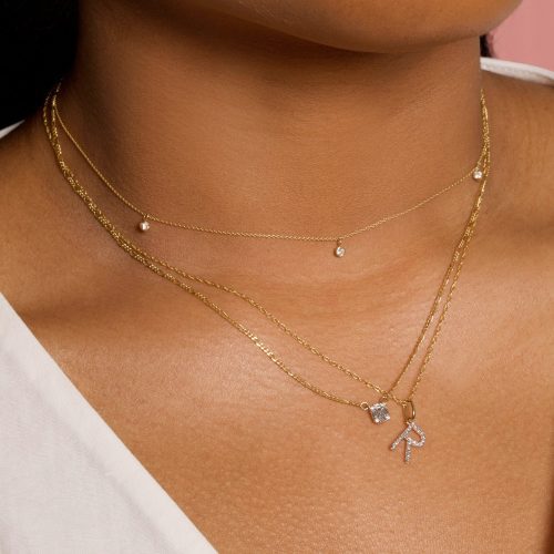 THREE DIAMOND CHOKER NECKLACE ON BODY 249dccd8 0c31 429b 85f4 b1b2a79dcdde