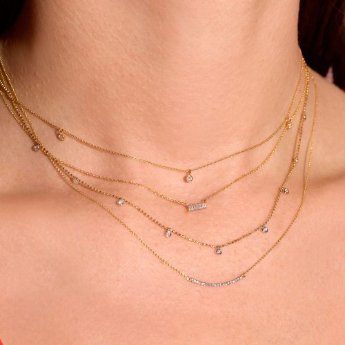 THREE DIAMOND CHOKER NECKLACE WEAR IT WITH