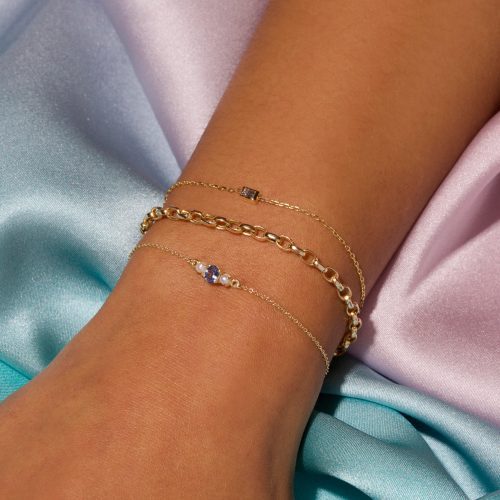 TINY BAGUETTE DIAMOND BRACELET WEAR IT WITH