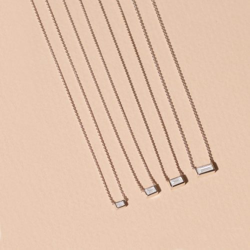 TINY BAGUETTE DIAMOND NECKLACE EDITORIAL COLLECTION