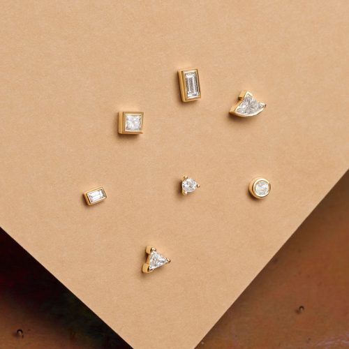 TINY BEZEL DIAMOND STUD EDITORIAL COLLECTION 2