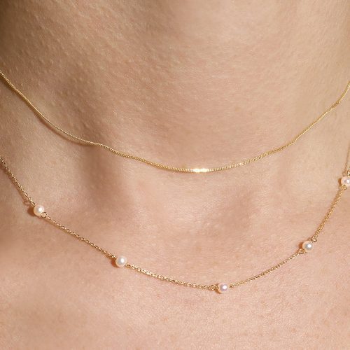 TINY CURB CHAIN CHOKER NECKLACE WEAR IT WITH