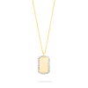 Stone and Strand 10K Yellow Gold Tiny Diamond Dog Tag Front Image