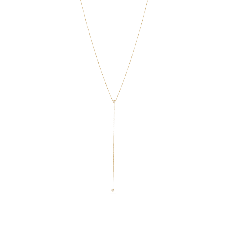 TINY DIAMOND LARIAT NECKLACE FRONT 4