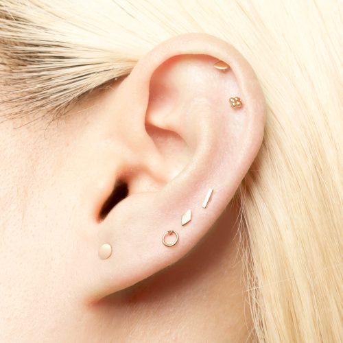 TINY DOT STUD EARRING WEAR IT WITH