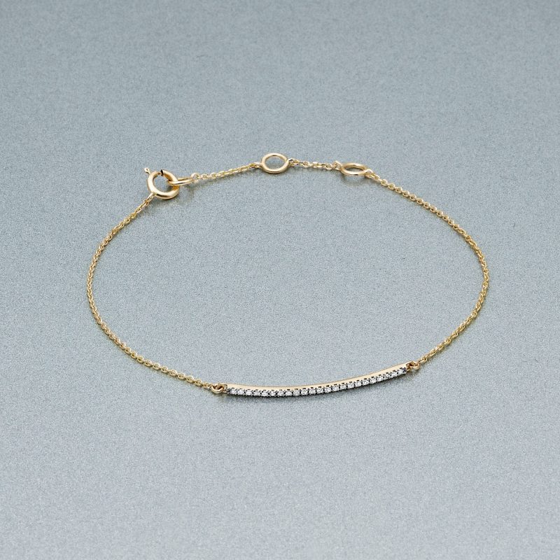 TINY PAVE DIAMOND BAR BRACELET