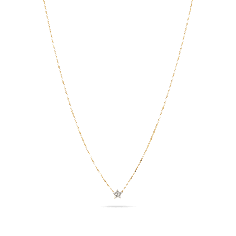 TINY PAVE DIAMOND STAR NECKLACE FRONT 3