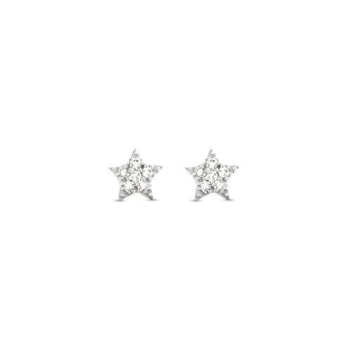 Tiny Pave Diamond Star Stud