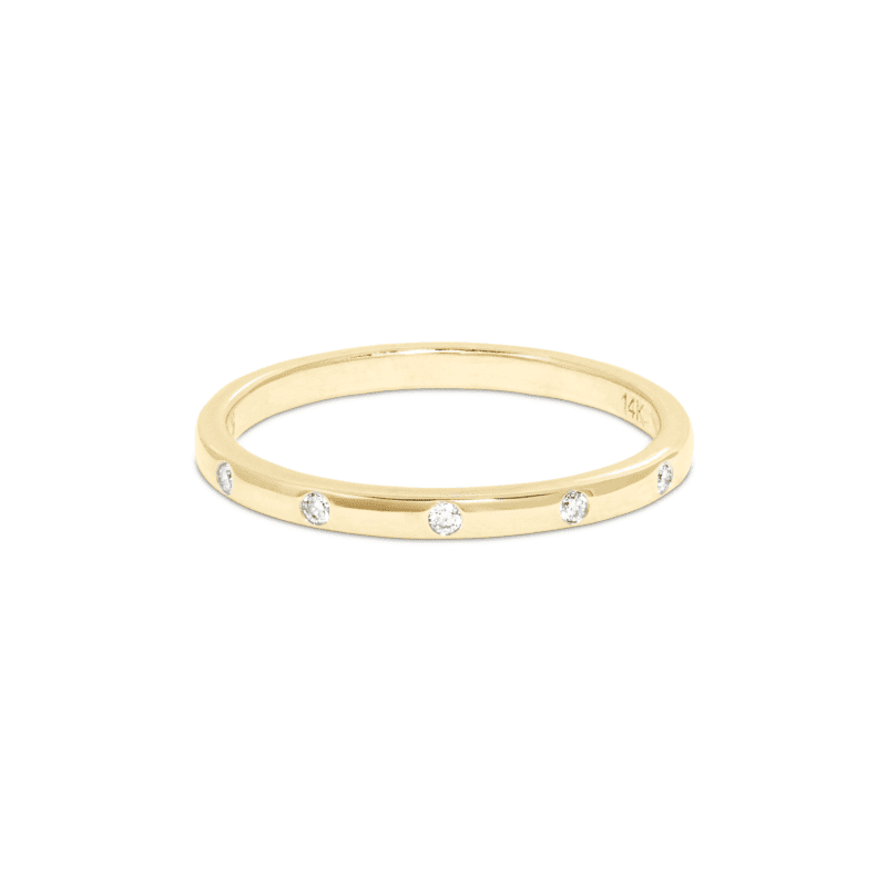 Stone and Strand 14K Yellow Gold Together Forever Diamond Band Front Image