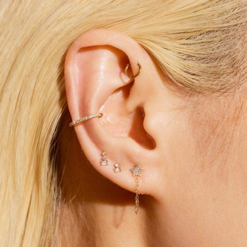 TRIPLE STACKED DIAMOND STUDS ON BODY 1