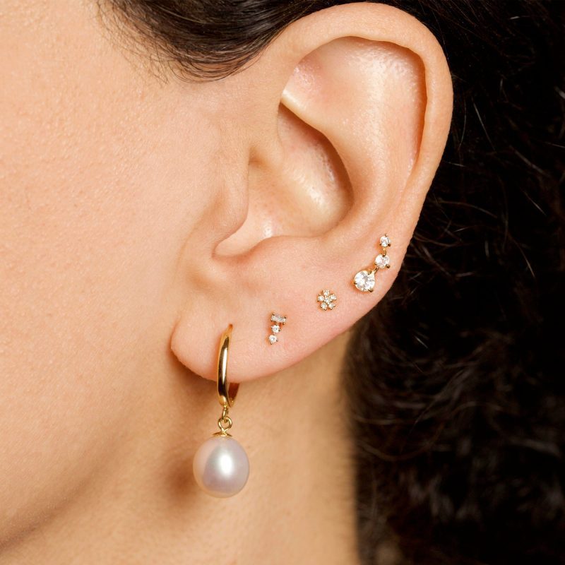 TRIPLE STACKED DIAMOND STUDS ON BODY 2