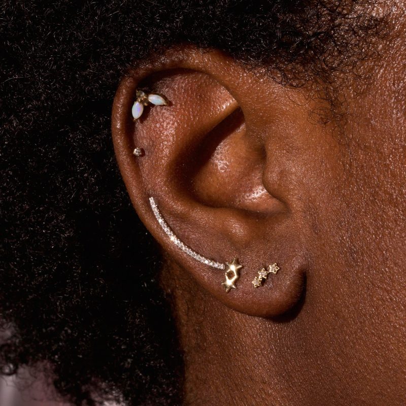 TRIPLE STAR DIAMOND STUDS ON BODY