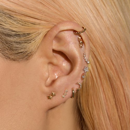 TRIPLE TWINKLE PIERCING EARRING ON BODY