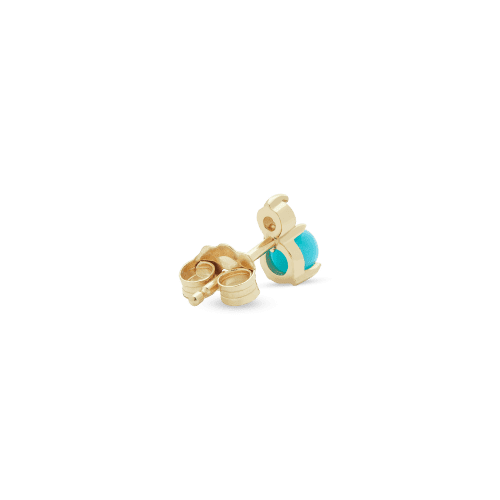 TURQUOISE AND TOPAZ BUDDY STUD REAR