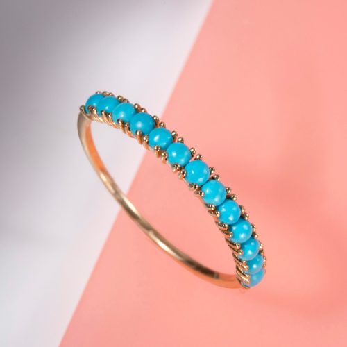 TURQUOISE HALF ETERNITY BAND EDITORIAL