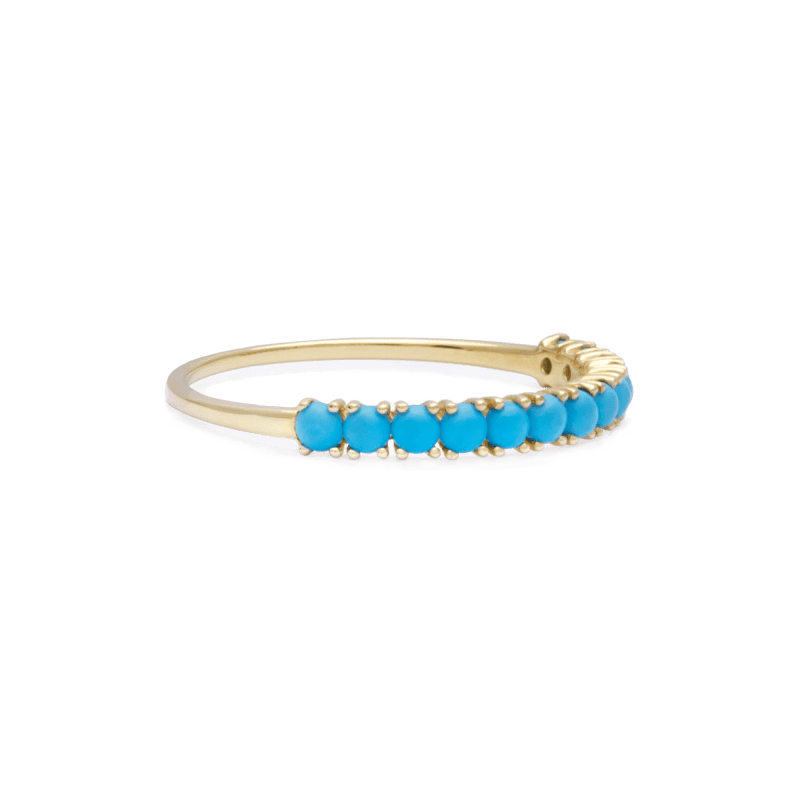 TURQUOISE HALF ETERNITY BAND SIDE