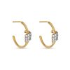 Stone and Strand 10K Yellow Gold Twinkling Twine Pav√© Hoops Side Image