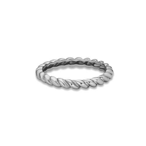 TWIST OF SILVER STACKING RING SELL SHOT BACK