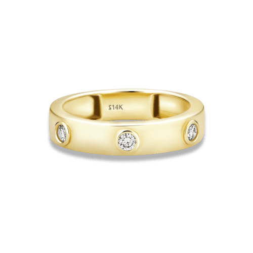 Stone and Strand 14K Yellow Gold Together Forever Diamond Trio Band Front Image