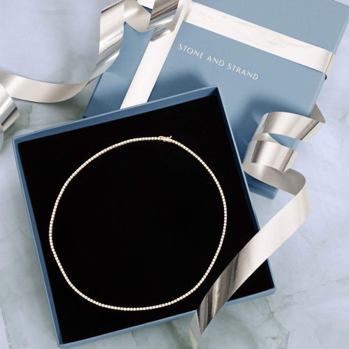 UNFLIPPABLE TENIS NECKLACE IN YELLOW GOLD AND GIFT BOX