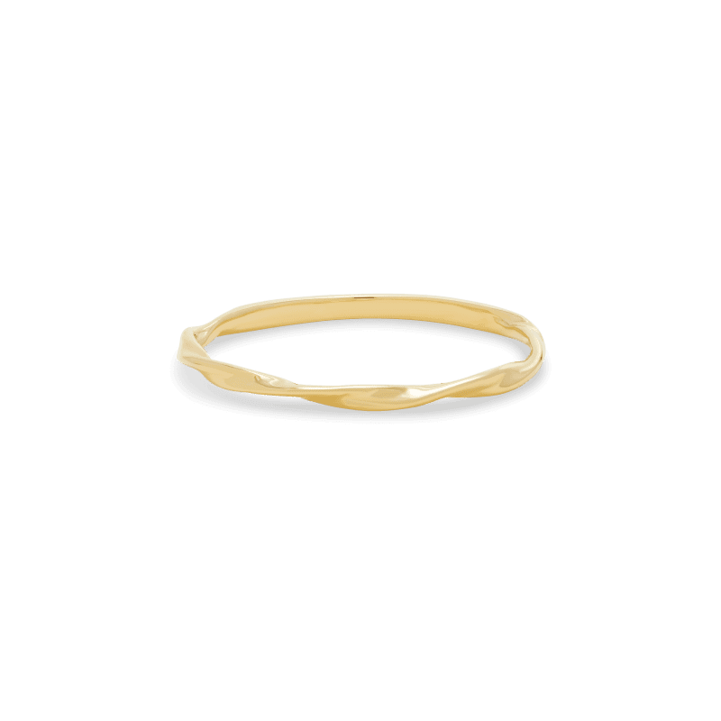 Stone and Strand 10K Yellow Gold Wavy Band Front Image