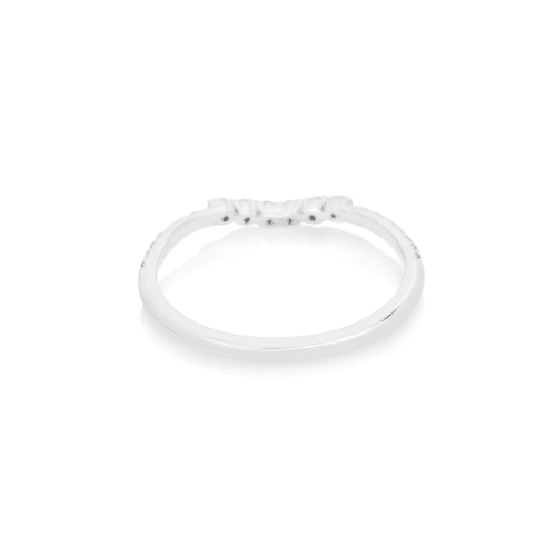 WHITE GOLD BOLD DIAMOND PAVE CURVE BAND REAR