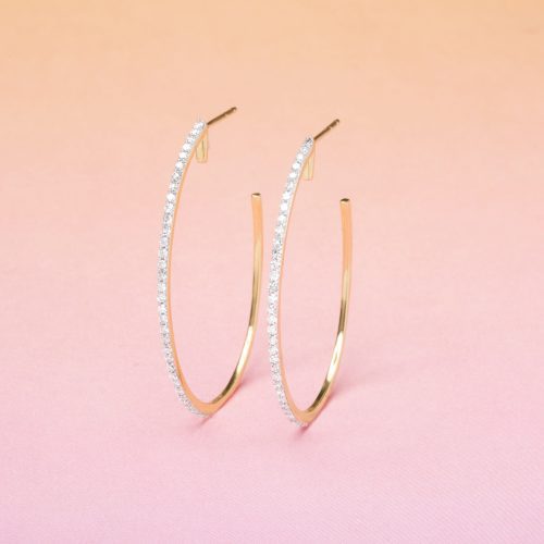 XL PAVE HOOP EARRINGS EDITORIAL