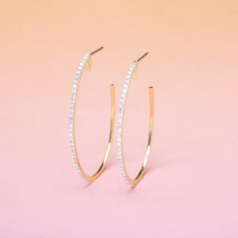 XL PAVE HOOP EARRINGS EDITORIAL