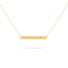 Medium Horizontal Bar Necklace with Diamond