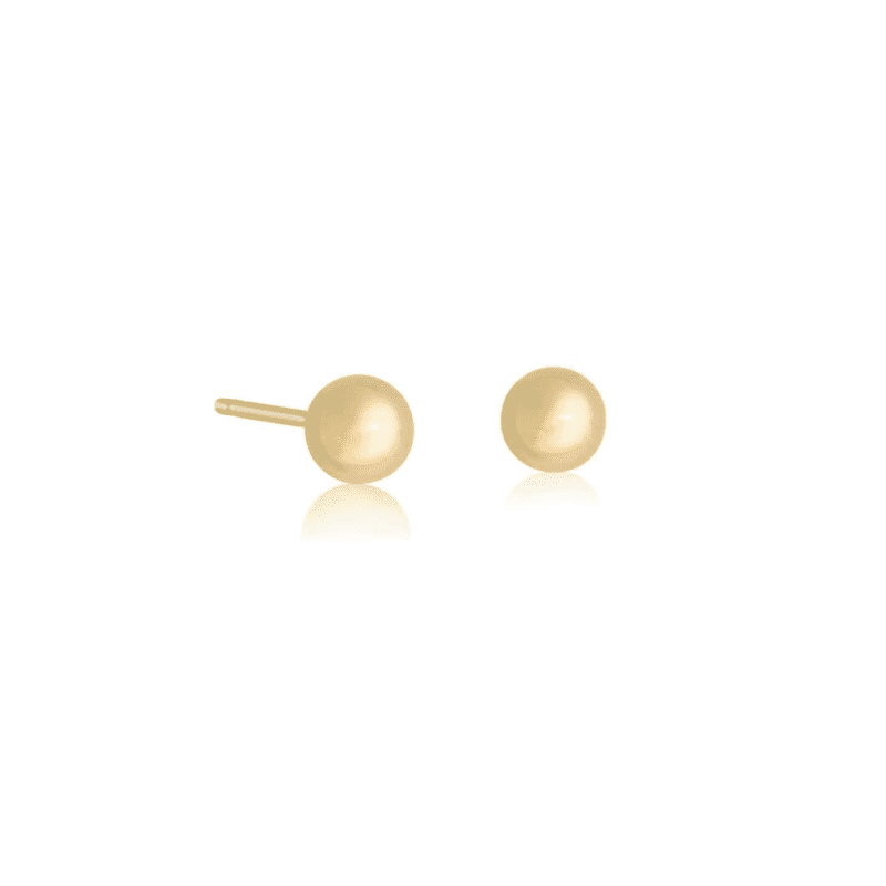 Stone and Strand 14K Yellow Gold Small Gold Bead Earring Pair Image