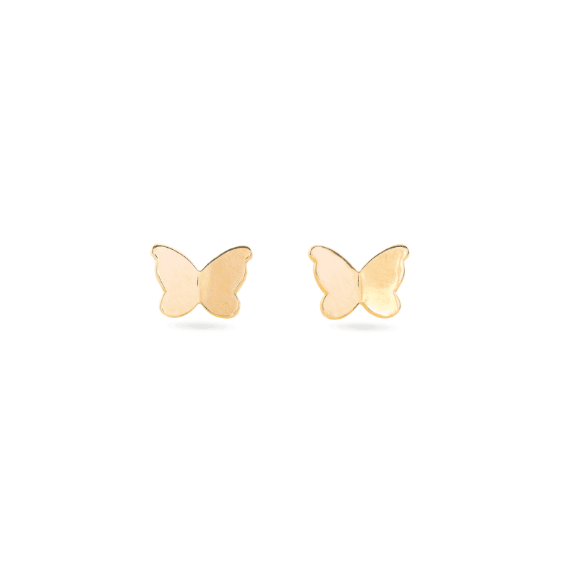 Stone and Strand 10K Yellow Gold Butterfly Studs Front Image