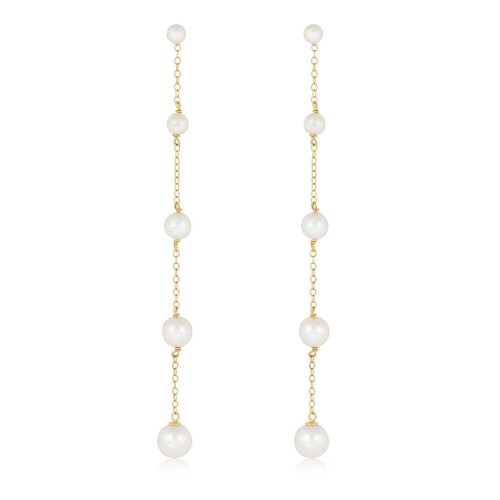 Stone and Strand 14K Yellow Gold Pearl Bonbon Earrings Front Image