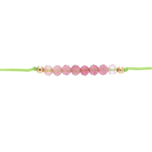 pointe a pink tourmaline bestie bracelet close up