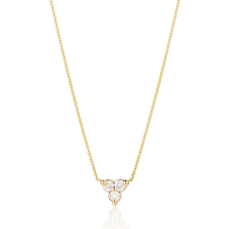 s s diamonds diamond triad necklace close up 1