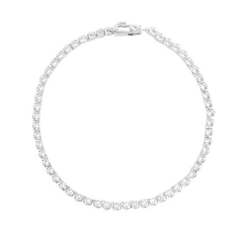 silver sparkle topaz tennis bracelet full