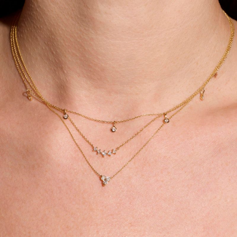 ss diamonds diamond triad necklace onbody