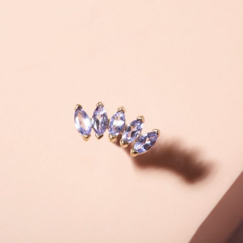 tanzanite tiara stud laydown