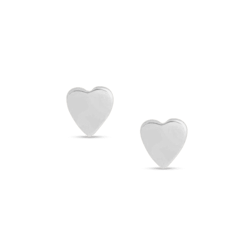 teeny gold heart stud earring pair