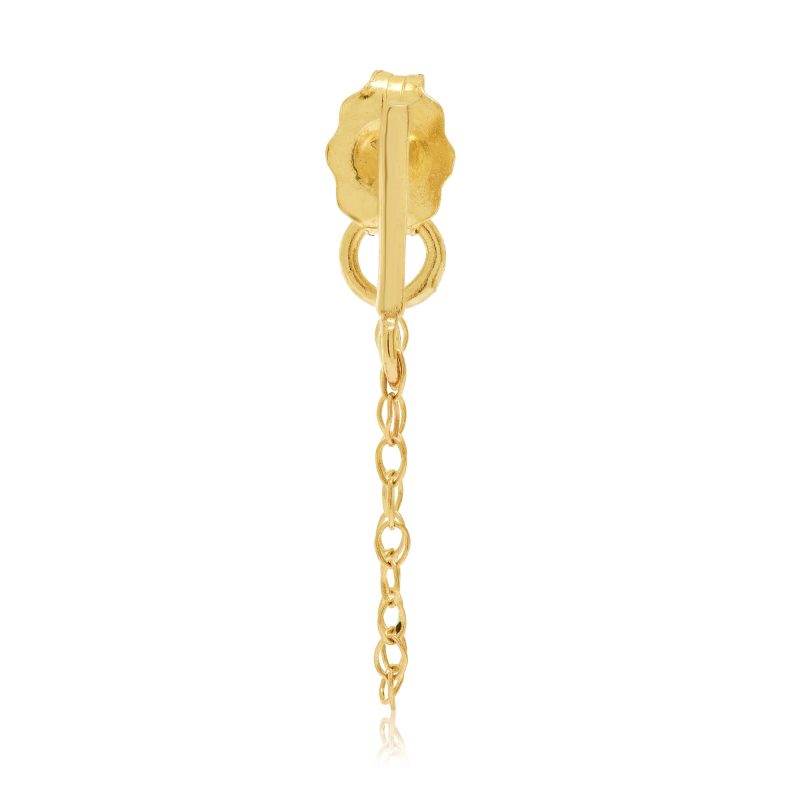 the late shift gold bar front to back earring