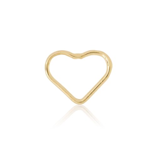 xyz gold open heart stud